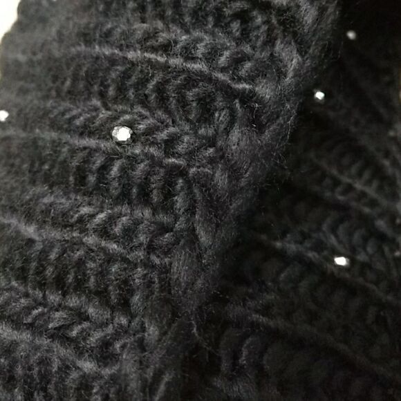 *Sale* Betsey Johnson black & silver scarf - Picture 2 of 4